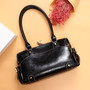 Handbags women vintage shoulder real genuine leather zipper luxury designer messenger
