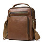Bag men genuine leather shoulder 9.7""ipad casual messenger handbag crossbody