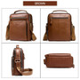 Bag men genuine leather shoulder 9.7""ipad casual messenger handbag crossbody