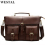 Briefcases men business men genuine leather messenger laptop office portable