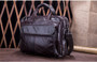 Briefcases men genuine leather handbag 15""laptop messenger shoulder crossbody business portfolio