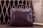 Briefcases men genuine leather handbag 15""laptop messenger shoulder crossbody business portfolio