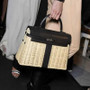 Handbags women's luxury rattan straw crossbody pu leather beach original brand designer