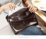 Handbag men's genuine leather shoulder bag brand business laptop briefcase crossbody messenger