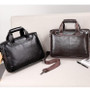 Handbag men's genuine leather shoulder bag brand business laptop briefcase crossbody messenger