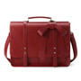 Briefcases women pu leather vintage messenger handbags bags school shoulder for 15.6 inch laptop