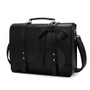 Briefcases women pu leather vintage messenger handbags bags school shoulder for 15.6 inch laptop