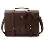 Briefcases women pu leather vintage messenger handbags bags school shoulder for 15.6 inch laptop