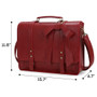 Briefcases women pu leather vintage messenger handbags bags school shoulder for 15.6 inch laptop