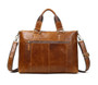 Handbags male real genuine leather designer vintage laptop briefcases office shoulder tote crossbody messenger