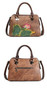 Handbag ladies fashion vintage designer handmade embossed genuine leather shoulder crossbody bags cowhide flower