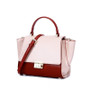 Bag women fashion genuine leather tote handbag trapeze panelled designer purses luxury shoulder