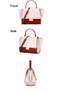 Bag women fashion genuine leather tote handbag trapeze panelled designer purses luxury shoulder
