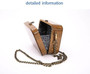 Bags women's handmade wooded box nature arbor unique chain day clutches luxury retro shoulder wood messenger