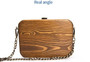 Bags women's handmade wooded box nature arbor unique chain day clutches luxury retro shoulder wood messenger