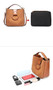 Handbag women genuine leather tote wide handle strap ring shoulder fashion purses crossbody