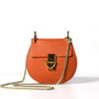 Handbag female fashion genuine leather cowhide shoulder designer annular metal ring crossbody