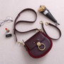 Handbag female fashion genuine leather cowhide shoulder designer annular metal ring crossbody