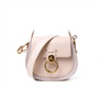 Handbag female fashion genuine leather cowhide shoulder designer annular metal ring crossbody