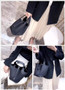 Handbag women tote bag genuine leather soft small luxury design bucket purse with lock