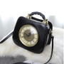 Handbags ladies personalized fun fashion clock shape leather luxury designer famous brands shoulder