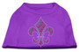 Holiday Fleur De Lis Rhinestone Shirts Purple