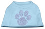 Purple Paw Rhinestud Shirts Baby Blue
