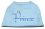 Prince Rhinestone Shirts Baby Blue