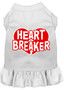 Heart Breaker Screen Print Dress White