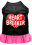Heart Breaker Screen Print Dress Black