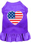 American Flag Heart Screen Print Dress Purple