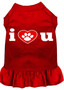 I Heart You Screen Print Dress Red