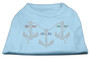 Rhinestone Anchors Shirts Baby Blue