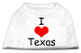 I Love Texas Screen Print Shirts White