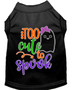 Too Cute To Spook-girly Ghost Screen Print Dog Shirt