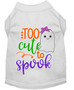 Too Cute To Spook-girly Ghost Screen Print Dog Shirt