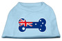 Bone Shaped Australian Flag Screen Print Shirts Baby Blue