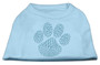 Blue Paw Rhinestud Shirt Baby Blue