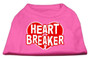 Heart Breaker Screen Print Shirt Bright Pink