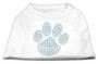 Blue Paw Rhinestud Shirt White