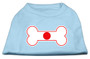 Bone Shaped Japan Flag Screen Print Shirts Baby Blue