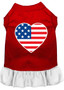 American Flag Heart Screen Print Dress Red