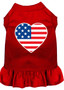 American Flag Heart Screen Print Dress Red