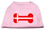 Bone Shaped Denmark Flag Screen Print Shirts Light Pink