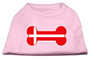Bone Shaped Denmark Flag Screen Print Shirts Light Pink