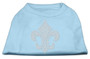 Silver Fleur De Lis Rhinestone Shirts Baby Blue