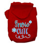 Snow Cute Screen Print Dog Hoodie