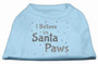 Screenprint Santa Paws Pet Shirt