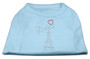 Paris Rhinestone Shirts Baby Blue