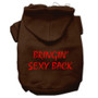 Bringin' Sexy Back Screen Print Pet Hoodies Size